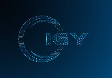 IGY düşük poli harfli logo vektör tasarımı. IGY düşük poli logo tasarımı. Düşük polyester logo.