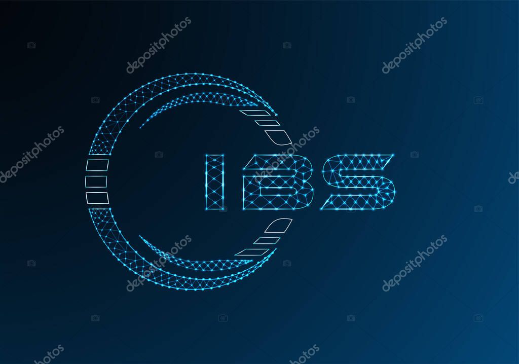 IBS low poly letter logo vector design. IBS lower poly logo design. Low poly logo.