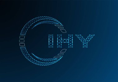 IHY düşük poli harfli logo vektör tasarımı. IHY düşük poli logo tasarımı. Düşük polyester logo.