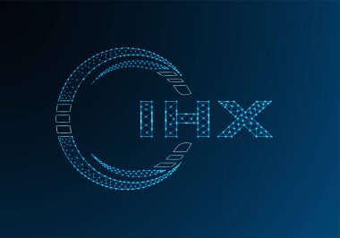 IHX düşük poli harfli logo vektör tasarımı. IHX düşük poli logo tasarımı. Düşük polyester logo.