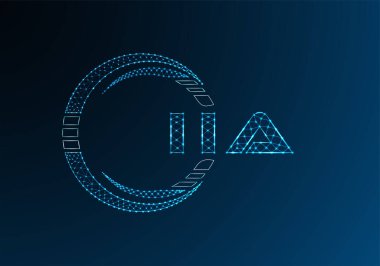 IIA düşük poli harfli logo vektör tasarımı. IIA düşük polyester logo tasarımı. Düşük polyester logo.