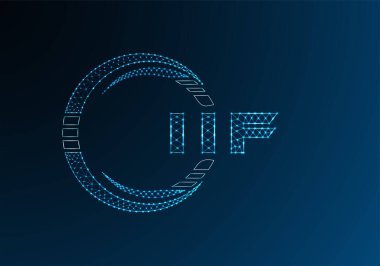 IIF düşük poli harfli logo vektör tasarımı. IIF düşük poli logo tasarımı. Düşük polyester logo.