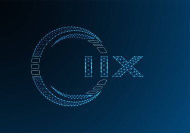 IIX düşük poli harfli logo vektör tasarımı. IIX düşük polyester logo tasarımı. Düşük polyester logo.