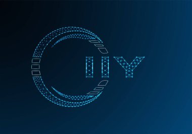 IlY düşük poli harfli logo vektör tasarımı. IIY düşük polyester logo tasarımı. Düşük polyester logo.