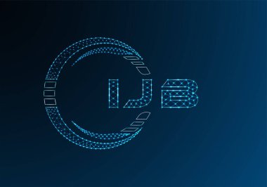 IJB düşük poli harfli logo vektör tasarımı. IJB düşük poli logo tasarımı. Düşük polyester logo.