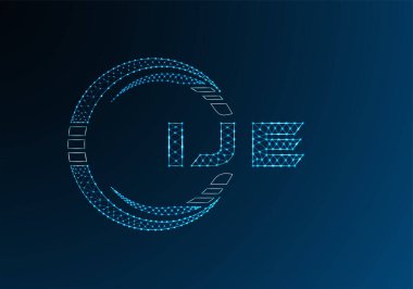 IJE düşük poli harfli logo vektör tasarımı. IJE düşük polyester logo tasarımı. Düşük polyester logo.