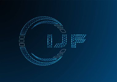 IJF düşük poli harfli logo vektör tasarımı. IJF düşük poli logo tasarımı. Düşük polyester logo.