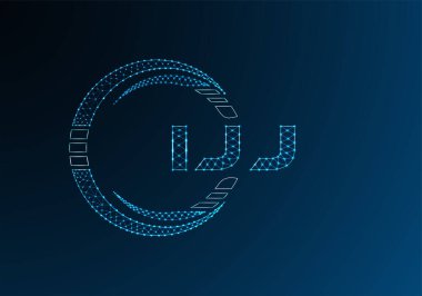 IJJ düşük poli harfli logo vektör tasarımı. IJJ düşük poli logo tasarımı. Düşük polyester logo.