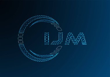 IJM düşük poli harfli logo vektör tasarımı. IJM düşük poli logo tasarımı. Düşük polyester logo.