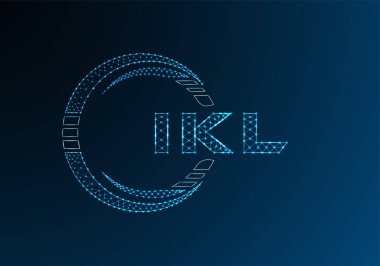 IKL düşük poli harfli logo vektör tasarımı. IKL düşük poli logo tasarımı. Düşük polyester logo.