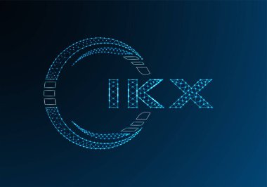 IKX düşük poli harfli logo vektör tasarımı. IKX düşük poli logo tasarımı. Düşük polyester logo.
