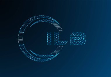ILB düşük poli harfli logo vektör tasarımı. ILB düşük poli logo tasarımı. Düşük polyester logo.