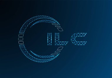 ILC düşük poli harfli logo vektör tasarımı. ILC alt poli logo tasarımı. Düşük polyester logo.