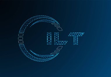 ILT düşük poli harfli logo vektör tasarımı. ILT alt poli logo tasarımı. Düşük polyester logo.