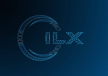 ILX düşük poli harfli logo vektör tasarımı. ILX düşük poli logo tasarımı. Düşük polyester logo.