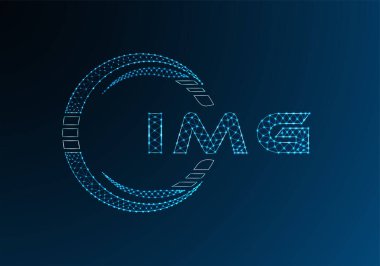 IMG düşük poli harfli logo vektör tasarımı. IMG düşük poli logo tasarımı. Düşük polyester logo.