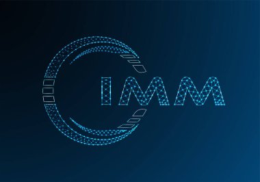 IMM düşük poli harfli logo vektör tasarımı. IMM alt poli logo tasarımı. Düşük polyester logo.