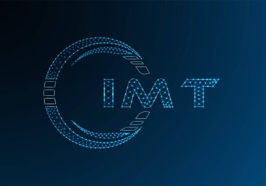 IMT düşük poli harfli logo vektör tasarımı. IMT alt poli logo tasarımı. Düşük polyester logo.
