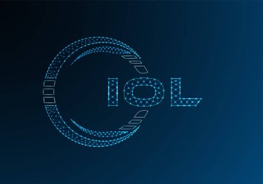 IOL düşük poli harfli logo vektör tasarımı. IOL düşük poli logo tasarımı. Düşük polyester logo.