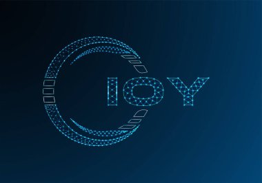 IOY düşük poli harfli logo vektör tasarımı. IOY düşük poli logo tasarımı. Düşük polyester logo.