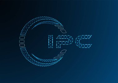 IPC düşük poli harfli logo vektör tasarımı. IPC düşük polyester logo tasarımı. Düşük polyester logo.