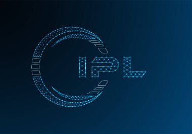 IPL düşük poli harfli logo vektör tasarımı. IPL düşük poli logo tasarımı. Düşük polyester logo.