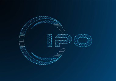 Halka arz düşük poli harfli logo vektör tasarımı. Halka arz düşük polyester logo tasarımı. Düşük polyester logo.