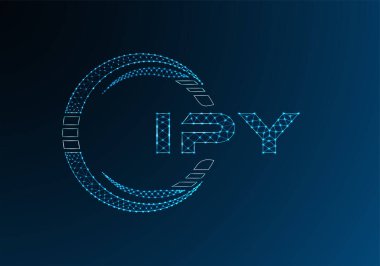 IPY düşük poli harfli logo vektör tasarımı. IPY düşük polyester logo tasarımı. Düşük polyester logo.