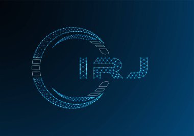 IRJ düşük poli harfli logo vektör tasarımı. IRJ düşük polyester logo tasarımı. Düşük polyester logo.