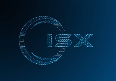 ISX düşük poli harfli logo vektör tasarımı. ISX düşük poli logo tasarımı. Düşük polyester logo.
