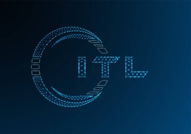 ITL düşük poli harfli logo vektör tasarımı. ITL düşük poli logo tasarımı. Düşük polyester logo.