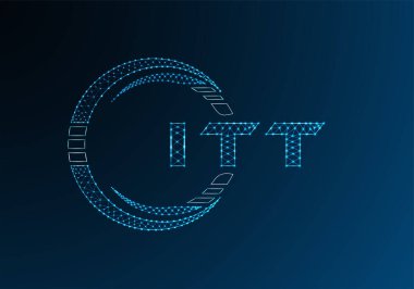 ITT düşük poli harfli logo vektör tasarımı. ITT düşük polyester logo tasarımı. Düşük polyester logo.