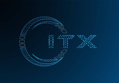 ITX düşük poli harfli logo vektör tasarımı. ITX düşük poli logo tasarımı. Düşük polyester logo.