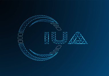 UUA düşük poli harfli logo vektör tasarımı. UUA düşük polyester logo tasarımı. Düşük polyester logo.