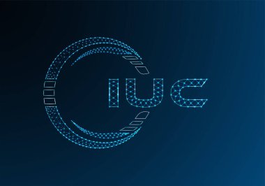 IUC düşük poli harfli logo vektör tasarımı. IUC düşük poli logo tasarımı. Düşük polyester logo.