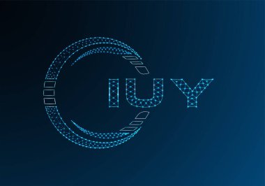 IUY düşük poli harfli logo vektör tasarımı. IUY düşük poli logo tasarımı. Düşük polyester logo.