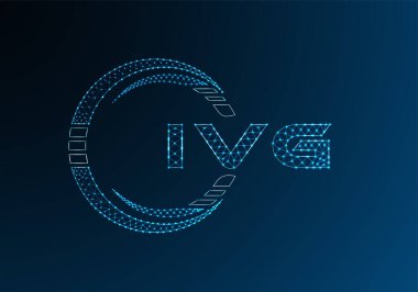 IVG düşük poli harfli logo vektör tasarımı. IVG düşük polyester logo tasarımı. Düşük polyester logo.