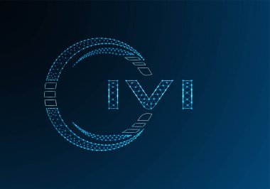 IVI düşük poli harfli logo vektör tasarımı. IVI düşük polyester logo tasarımı. Düşük polyester logo.