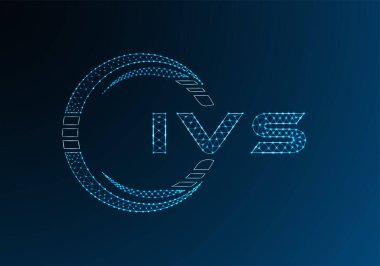 IVS düşük poli harfli logo vektör tasarımı. IVS düşük polyester logo tasarımı. Düşük polyester logo.