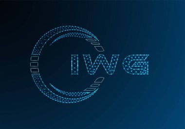 IWG düşük poli harfli logo vektör tasarımı. IWG düşük polyester logo tasarımı. Düşük polyester logo.