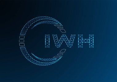 IWH düşük poli harfli logo vektör tasarımı. IWH düşük poli logo tasarımı. Düşük polyester logo.