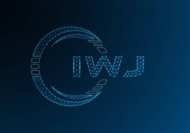 IWJ düşük poli harfli logo vektör tasarımı. IWJ düşük polyester logo tasarımı. Düşük polyester logo.