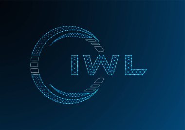 IWL düşük poli harfli logo vektör tasarımı. IWL düşük polyester logo tasarımı. Düşük polyester logo.