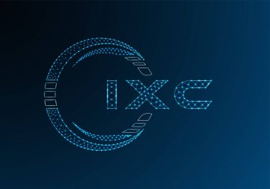 IXC düşük poli harfli logo vektör tasarımı. IXC düşük poli logo tasarımı. Düşük polyester logo.