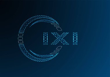 IXI düşük poli harfli logo vektör tasarımı. IXI düşük poli logo tasarımı. Düşük polyester logo.