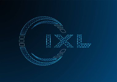 IXL düşük poli harfli logo vektör tasarımı. IXL düşük poli logo tasarımı. Düşük polyester logo.
