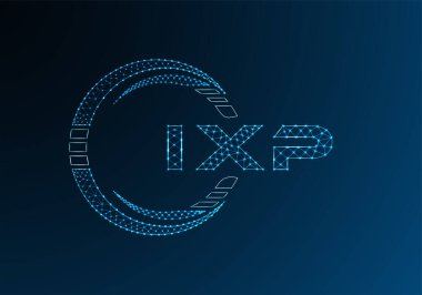 IXP düşük poli harfli logo vektör tasarımı. IXP düşük poli logo tasarımı. Düşük polyester logo.