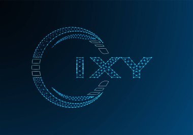 IXY düşük poli harfli logo vektör tasarımı. IXY düşük poli logo tasarımı. Düşük polyester logo.