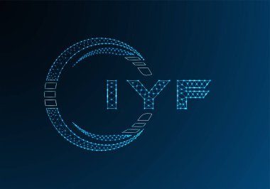 IYF düşük poli harfli logo vektör tasarımı. IYF düşük polyester logo tasarımı. Düşük polyester logo.