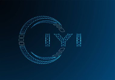 IYI düşük poli harfli logo vektör tasarımı. IYI düşük polyester logo tasarımı. Düşük polyester logo.